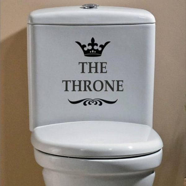 THE THRONE Funny Interesting Toilet Wall Stickers Bathroom Decoration Accessories Home Decor 4WS-0028