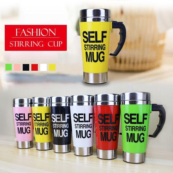 500ml Coffee Milk Automatic Mixing Cup Self Stirring Mug Stainless Steel Thermal Cup Electric Lazy Smart Double Insulated Cup - LADSPAD.UK