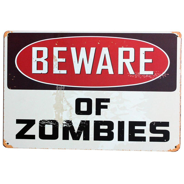 BEWARE OF ZOMBIES Plus Many More Plaques - LADSPAD.UK