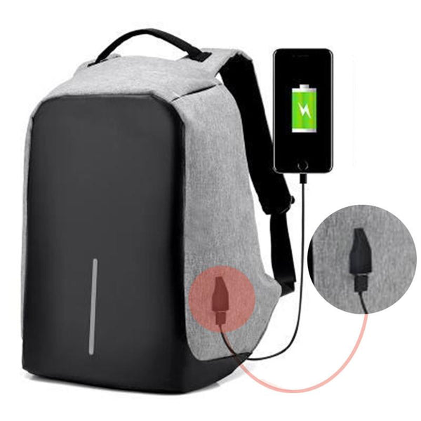 16Inches  Antitheft External USB Charging Backpack - LADSPAD.UK