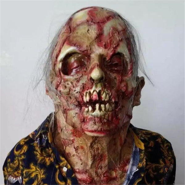 Halloween Adult Mask Zombie Mask Latex Bloody Scary Extremely Disgusting