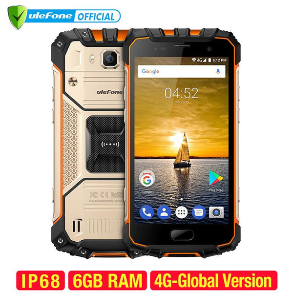 Ultimate Armour Waterproof Mobile Phone 6GB RAM 64GB ROM 16MP Cam 4G Smartphone
