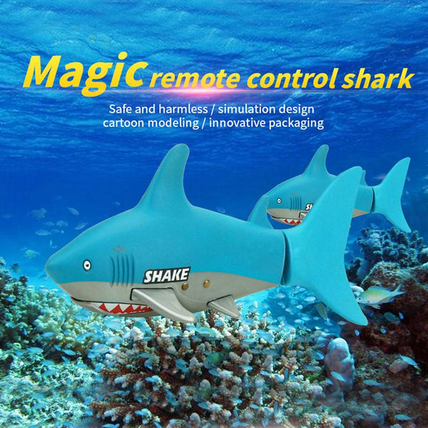 Lovely Kids Baby RC Shark Fish Coke Can Radio Control RC Mini Electronic Shark Fish Boat Children Toy Gift 3CH 4 Way 2017