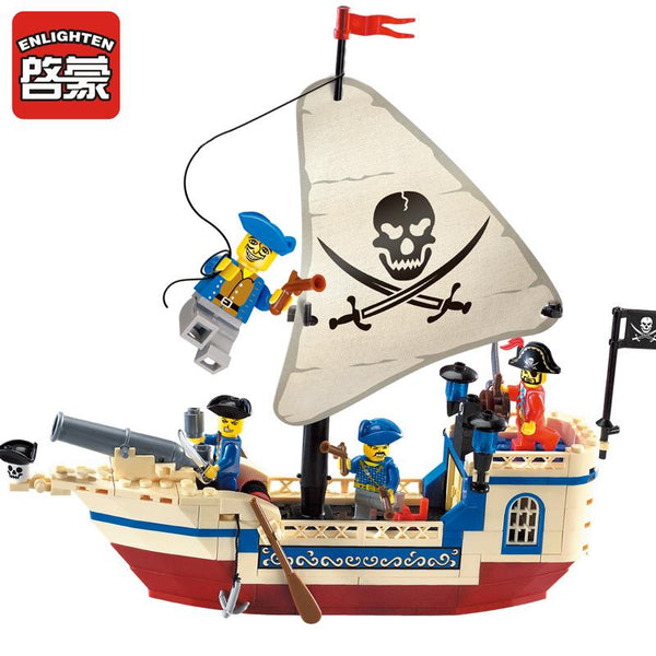 Enlighten 304 Pirates Series The Corsair Pearl Ship Bricks Kid Boys Toys Building Blocks with 4 figures - LADSPAD.UK