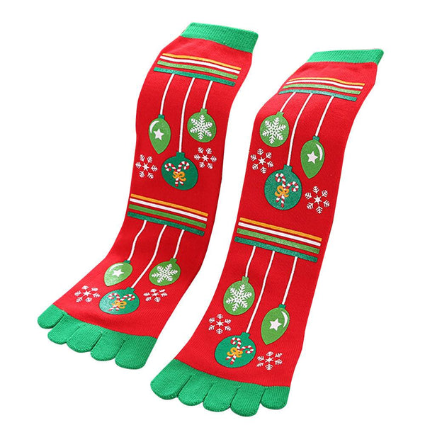 Toe Socks Christmas Women Casual Socks Cute Unisex Long Socks