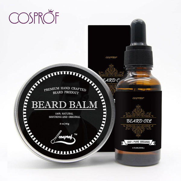 100% Natural Beard Balm Moustache Cream Beard Oil Set - LADSPAD.UK