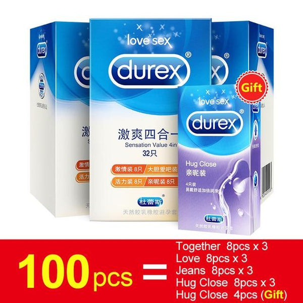 Durex Condoms Ultra Thin Sensation Penis Cock Sleeve Natural Latex with Extra Lubricated Condoms Intimate Goods Sex Toy for Men