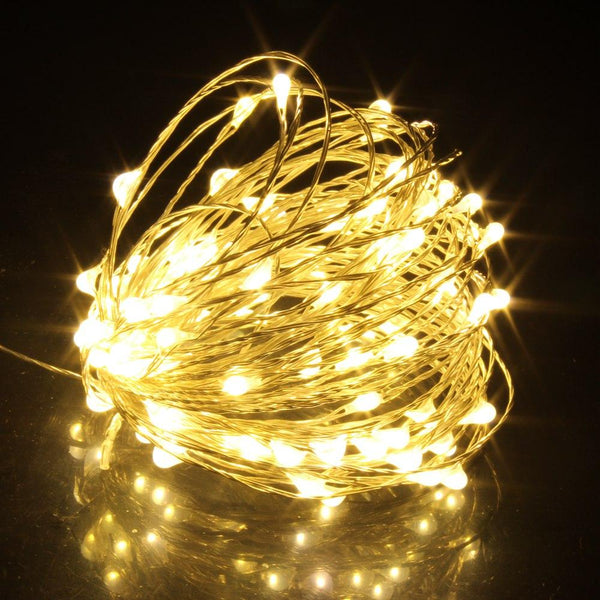 1M/2M/5M/10M Copper Silver Wire LED String lights Holiday lighting For Fairy Christmas Tree Garland Wedding Party Decoration - LADSPAD.UK