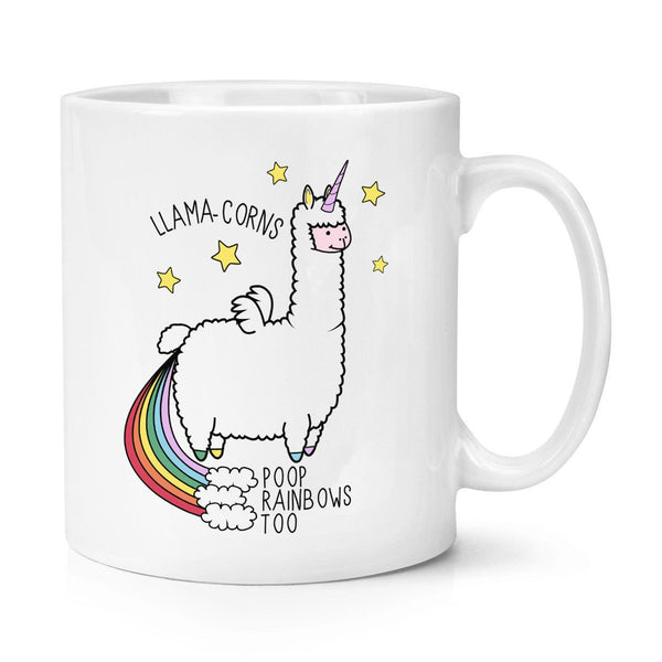 11oz Llama-corns Poop Rainbows Too Unicorn Magical Animal Coffee Mug Tea Cup - LADSPAD.UK