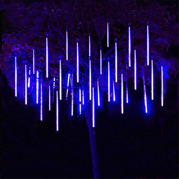 Holiday Meteor Shower Rain LED String Light Waterproof 30cm 50cm 8 Tube Indoor Outdoor Garden Christimas Tree Party Square Decor