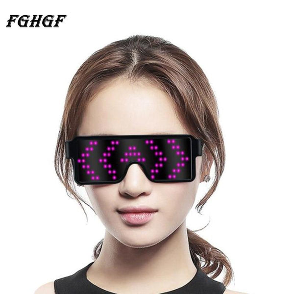 FGHGF Neon LED Glasses Glowing Light Novelty Light Festival Party Sunglasses LED Light Party Decoration