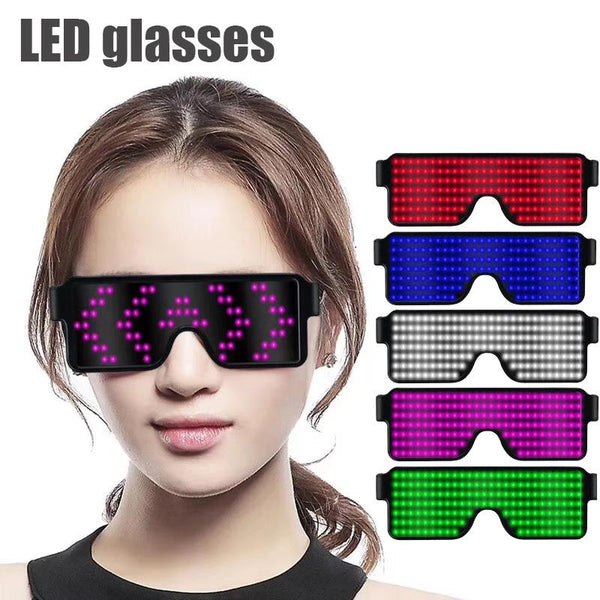New 8 Modes Quick Flash Led Party Glasses USB charge Luminous Glasses Christmas Concert light Toys Dropshipping