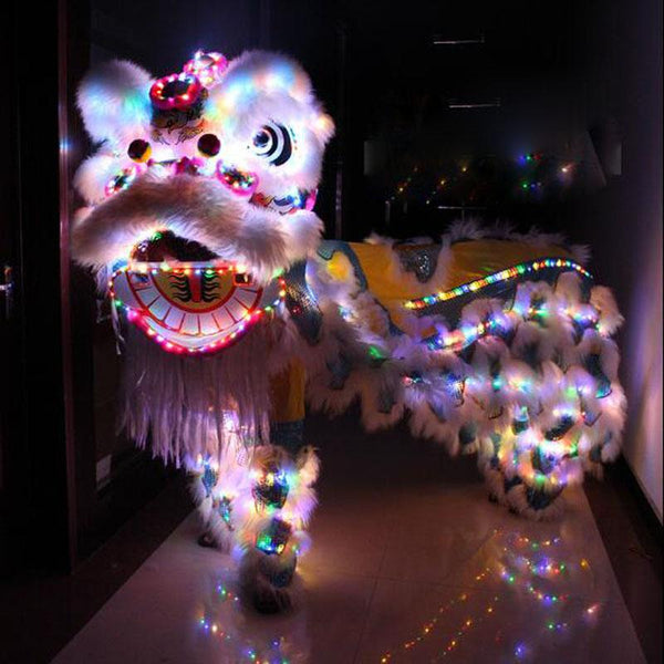LED Light Lion Dance costumes  Lion dance Chinese lion dance costume Foshan Wool Fashion Light lion cosplay costume